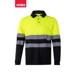 Polo alta visibilidad manga larga | bicolor | VELILLA 175