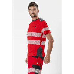 Camiseta combinada WORKTEAM C9242 con cintas reflectantes
