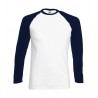 Camiseta valueweight baseball de manga larga para hombre FRUIT OF THE LOOM 61-028-0