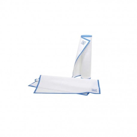 Rollo ROLLDRAP 40x60 Blanco Cenefa Azul Rollo