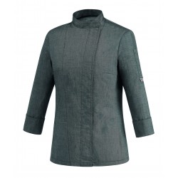 Chaqueta de cocinera EGOCHEF 104066 GREY MIX WOMAN