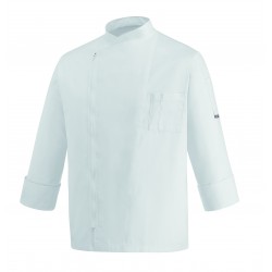 Chaqueta de cocina unisex EGOCHEF 108031 WHITE ZIP