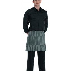 Delantal corto con bolsillo EGOCHEF 6100066C NEW GREY STRIPE (Pack 2 uds.)