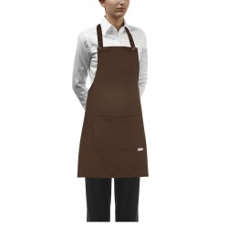 Delantal con peto unisex EGOCHEF 702009 BROWN (Pack 2 us)