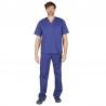 Pijama sanitario cuello pico y pantalón con botón colores GARYS 843