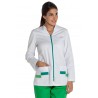 Chaqueta manga larga peluqueria sanidad de cremallera verde DYNEKE 8294-873