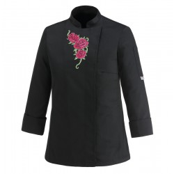 Chaqueta de cocina para mujer EGOCHEF 1003002X FLOWERS ROSE