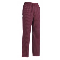 Pantalon cocinero EGOCHEF Sir Burdeos Raya 202055 Restaurante