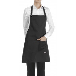 Delantal con peto unisex EGOCHEF 6000002E BLACK (pack 2 uds.)