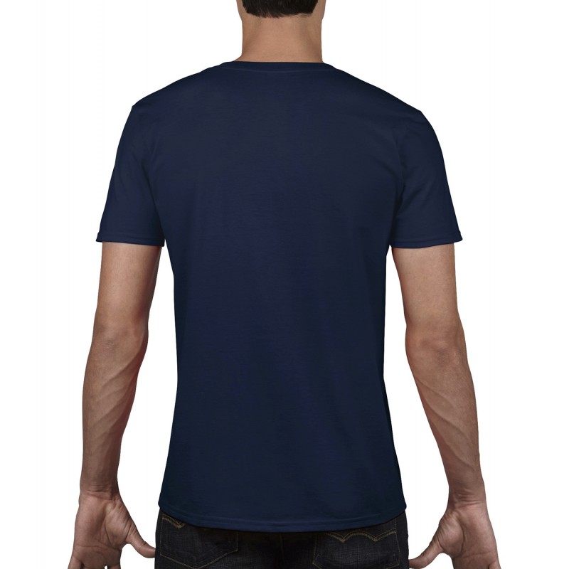 Gildan G64V00 T-shirt Uomo Softstyle Scollo A V – Jersey Di Cotone Morbido, Colore Blu Navy (Erica), Taglia XX-Large