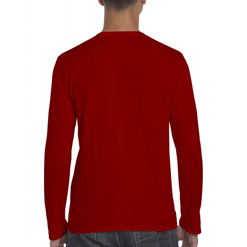 Camiseta de manga larga gildan activewear, diseño de camiseta roja, camiseta,  Moda png