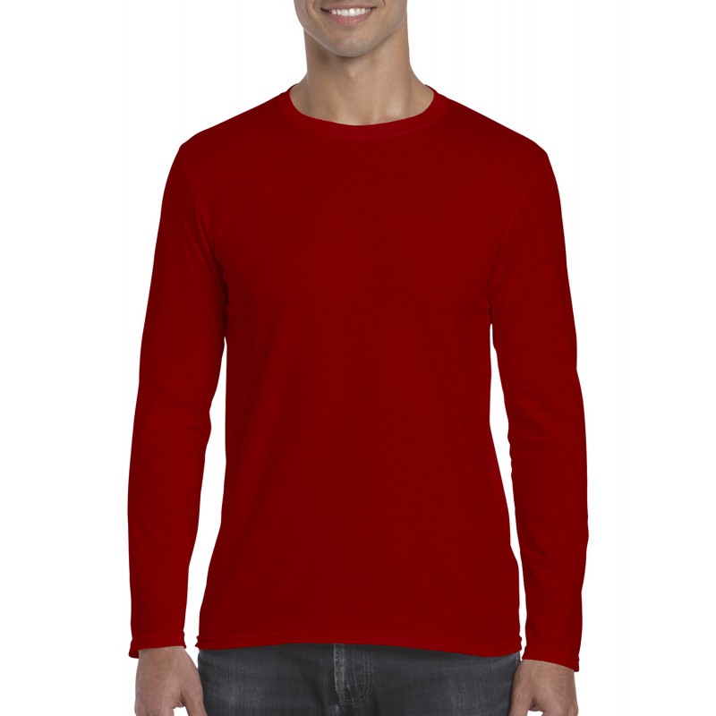 Camiseta de manga larga gildan activewear, diseño de camiseta roja, camiseta,  Moda png
