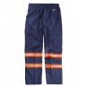 Pantalón multibolsillos WORKTEAM B1436 con cintas fluorescentes-reflectantes