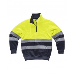 Sudadera de alta visibilidad WORKTEAM C9035 cuello cremallera