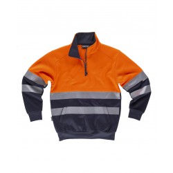 Sudadera de alta visibilidad WORKTEAM C9035 cuello cremallera