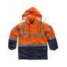 Parka impermeable antifrío WORKTEAM C3710 de alta visibilidad