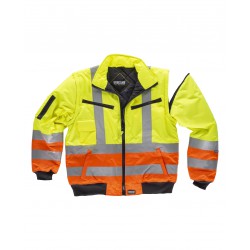 Chaqueta piloto desmontable WORKTEAM C3736 alta visibilidad