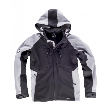 Chaqueta Workshell combinada WORKTEAM WF1040 con capucha