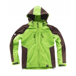 Chaqueta Workshell combinada WORKTEAM WF1040 con capucha