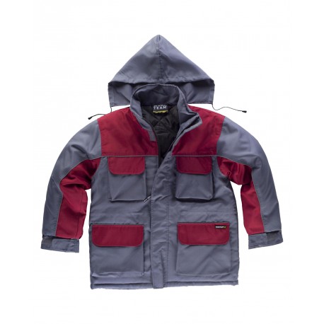 Parka acolchada con vivos reflectantes WORKTEAM WF1858