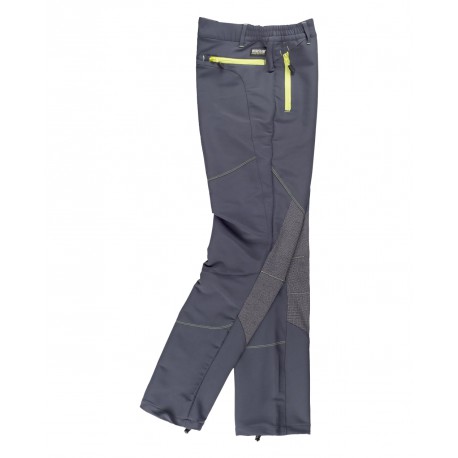 Pantalón elástico combinado WORKTEAM S9855 con tejido Ripstop