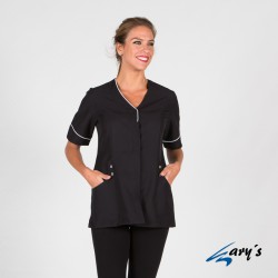 Túnica de cabeleireiro em manga curta para senhora GARYS 6358 CINTA