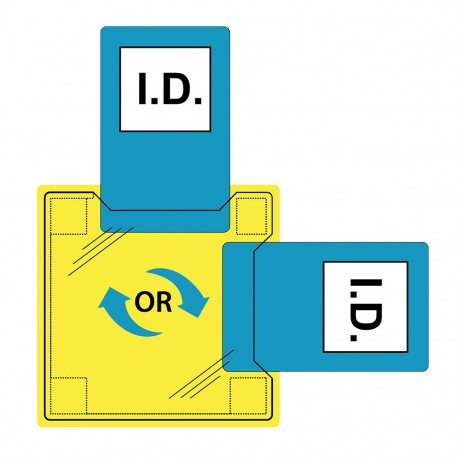 Portaidentificación dual para pegar PORTWEST ID30 (PACK 50 UDS)