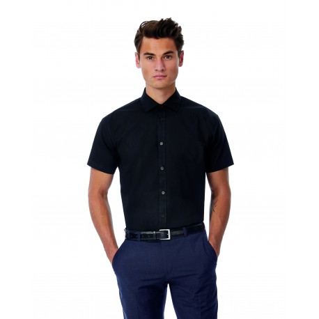 Camisa black Tie SSL/Men Poplin Shirt B&C SMP22 