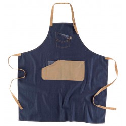 Delantal con peto WORKTEAM M718 vaquero combinado canvas