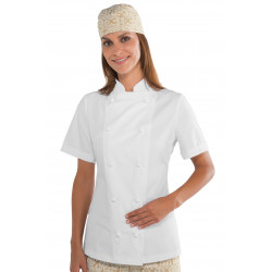 Chaqueta de cocina para mujer Extra Light manga corta ISACCO 057530M