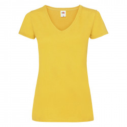 Camiseta valueweight de mujer cuello de pico FRUIT OF THE LOOM 61-398-0