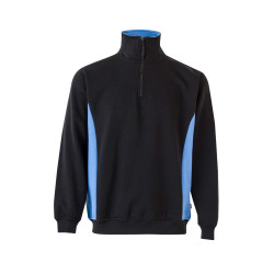 Sudadera bicolor con media cremallera VELILLA 105704