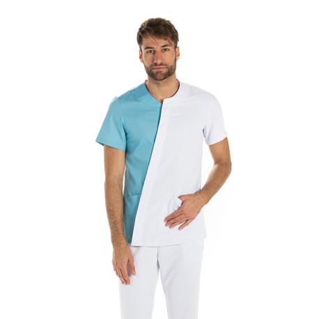 Chaqueta sanitaria asimétrica combinada para hombre DYNEKE 8187