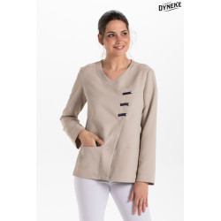 Chaqueta sanitaria microfibra para mujer manga larga DYNEKE 8258