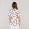 Casaca sanitaria estampada unisex manga corta GARYS 6117 KUKUXUMUSU