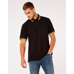 Polo manga curta colarinho às riscas Classic Fit KUSTOM KIT KK409