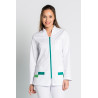 Chaqueta manga larga peluqueria sanidad de cremallera verde DYNEKE 8294-873