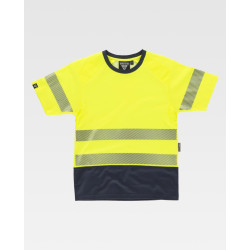 Camiseta combinada de alta visibilidad WORKTEAM C3995 tejido mixto