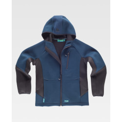 Chaqueta sudadera combinada WORKTEAM WF2605 elástica