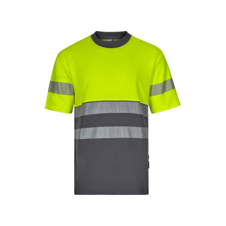 Camiseta de alta visibilidad Velilla 305509 de manga corta con bandas reflectantes segmentadas Reflatex RS e interior de algodón