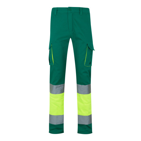 Pantalón de alta visibilidad Velilla 303007 bicolor con diseño multibolsillos